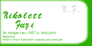 nikolett fuzi business card